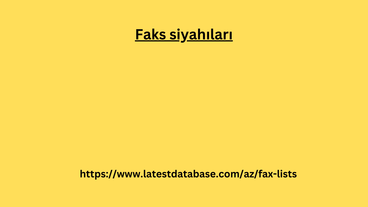 Faks siyahıları 