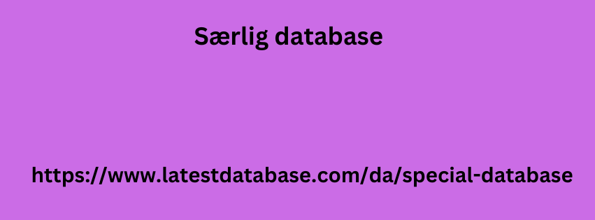 Særlig database