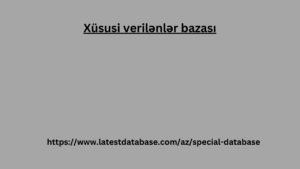 Xüsusi verilənlər bazası