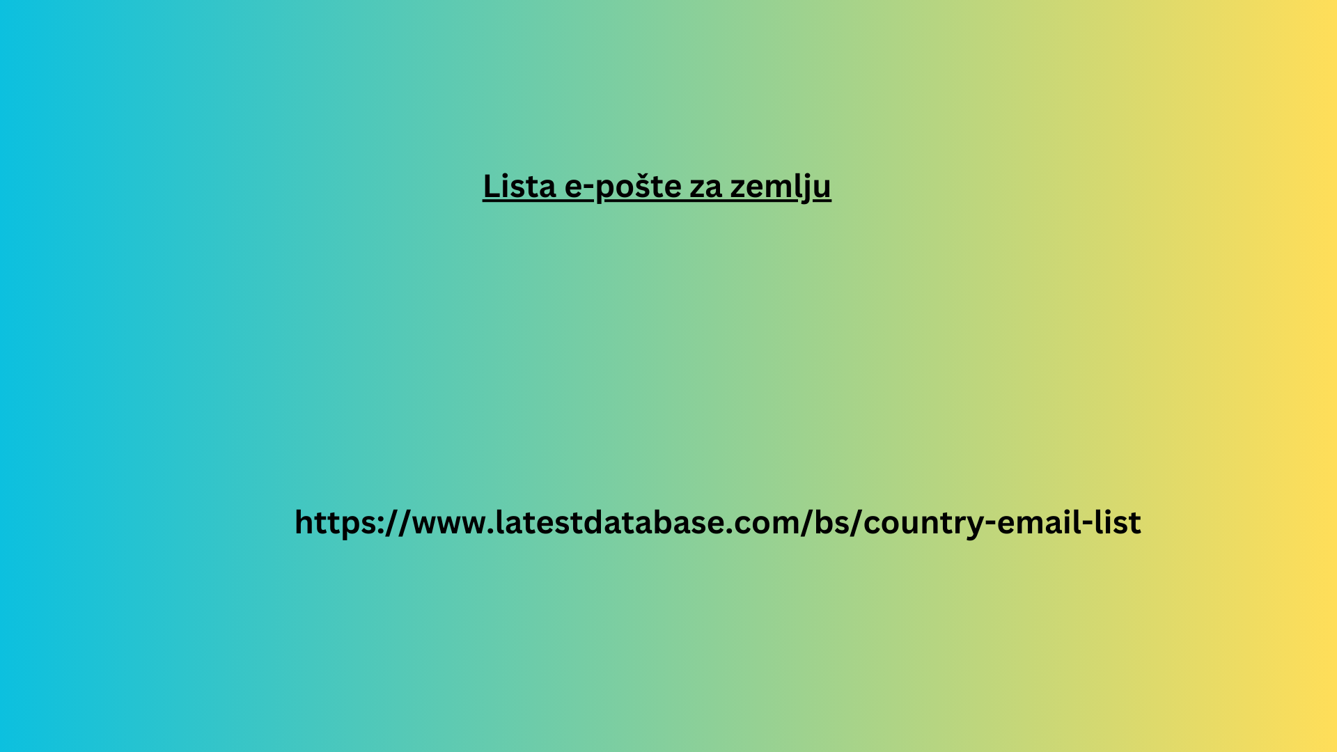 Lista e-pošte za zemlju